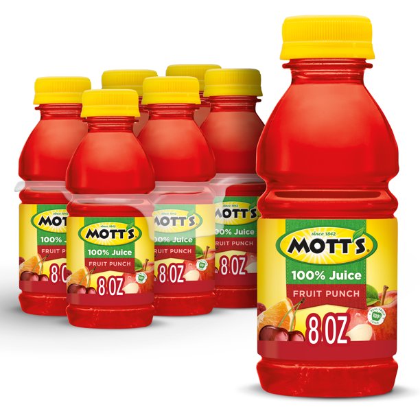 Buy Online Mott's 100 Fruit Punch Juice, 8 fl oz bottles, 6 pack